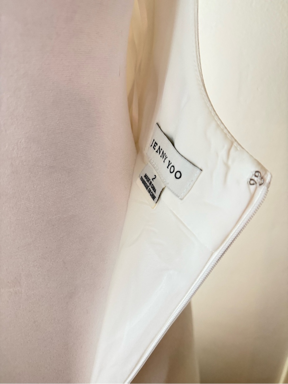 Jenny Yoo "Callista" Soft Mikado Wedding Dress in Ivory – Size 2 MIDI - Picture 6 of 8